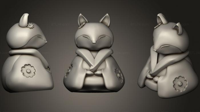 Toys (Ohina Fox Couple, TOYS_0623) 3D models for cnc